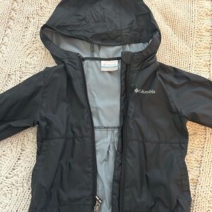 Columbia Black & Light Gray Kids Raincoat